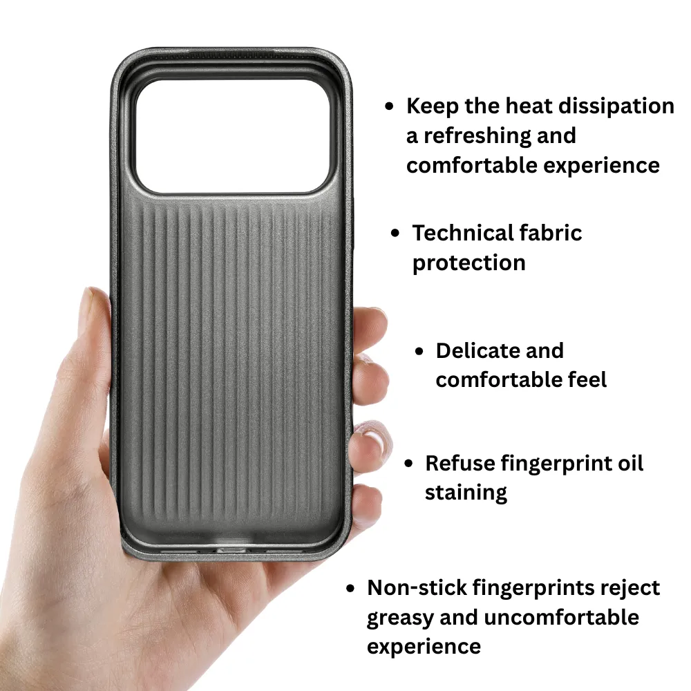 Fabric Texture iPhone Case Orange – iPhone 17 Pro & Pro Max - Image 2