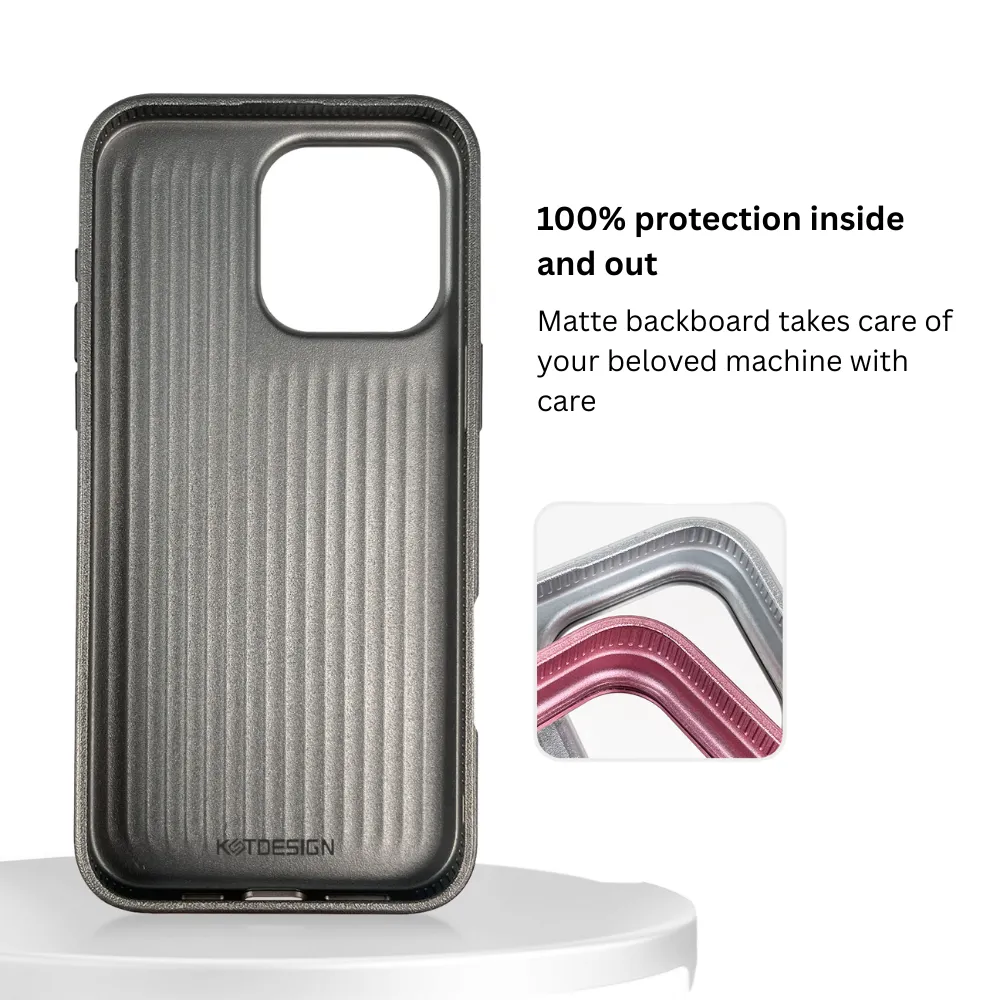 Quilted Leather iPhone Case Black - iPhone 16 / 17 Series (Pro & Pro Max ) - Image 3