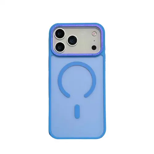 MagSafe Transparent iPhone Case Blue