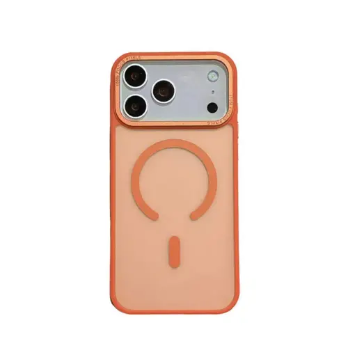 MagSafe Transparent iPhone Case Orange